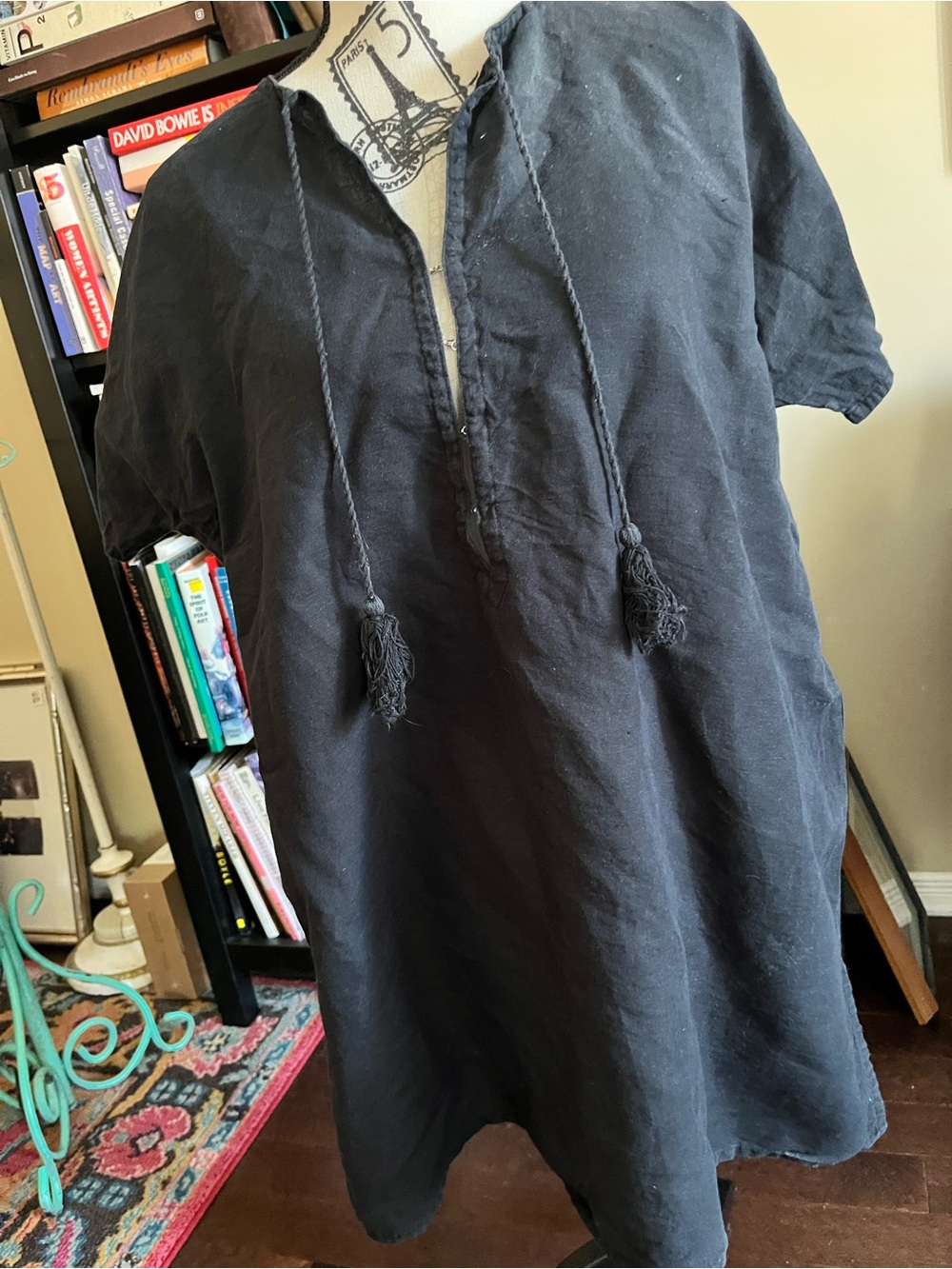 Emerson Fry Organic Linen Tunic in Black